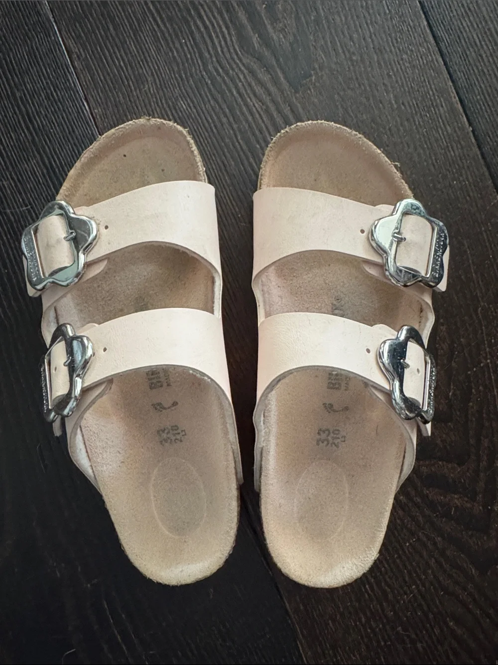 Birkenstock Kids Double-Strap Sandals in Pale Pink